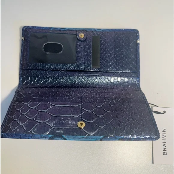 NWT Brahmin Ady Wallet Electric Blue Ateague